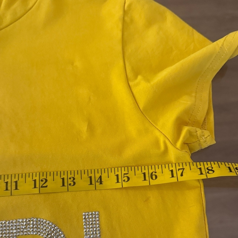EENDI Women's Vibrant Yellow Hoodie with Sparkling Silver Accents - Picture 7 of 9